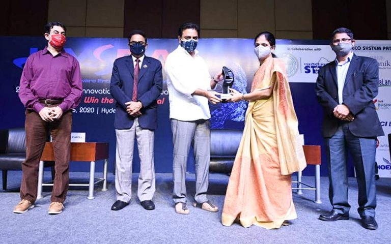 IT and Industries Minister Sri KTR presented the awards and addressed the industry leaders at the 28th HYSEA Annual Innovation Summit 2020.