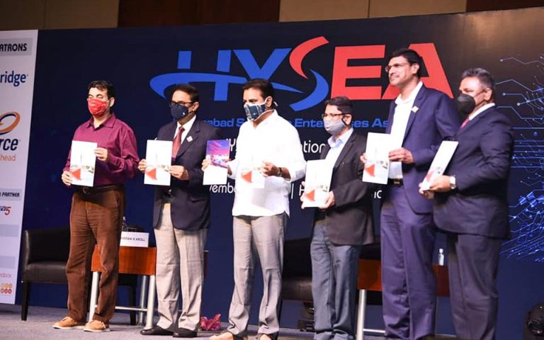IT and Industries Minister Sri KTR presented the awards and addressed the industry leaders at the 28th HYSEA Annual Innovation Summit 2020.