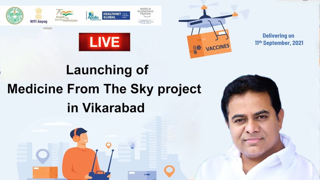 Launching of #MedicineFromTheSky project in Vikarabad