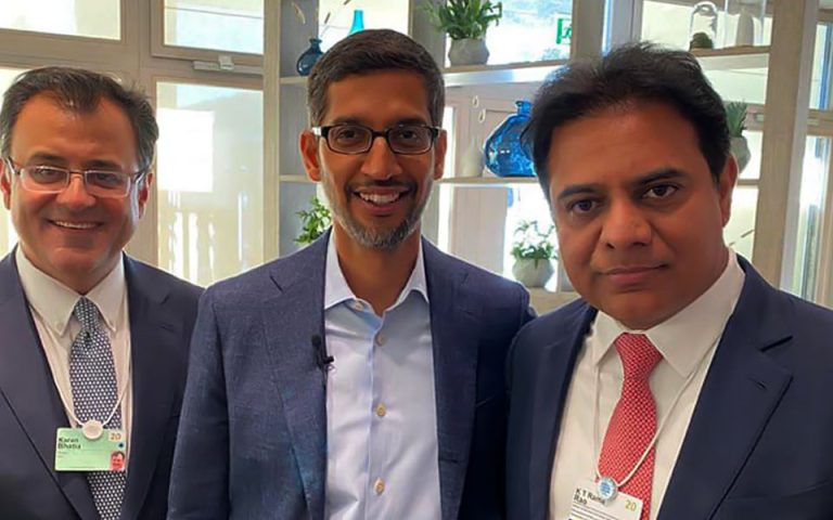 CEO of YouTube Susan Wojcicki met Minister KTR in Davos.