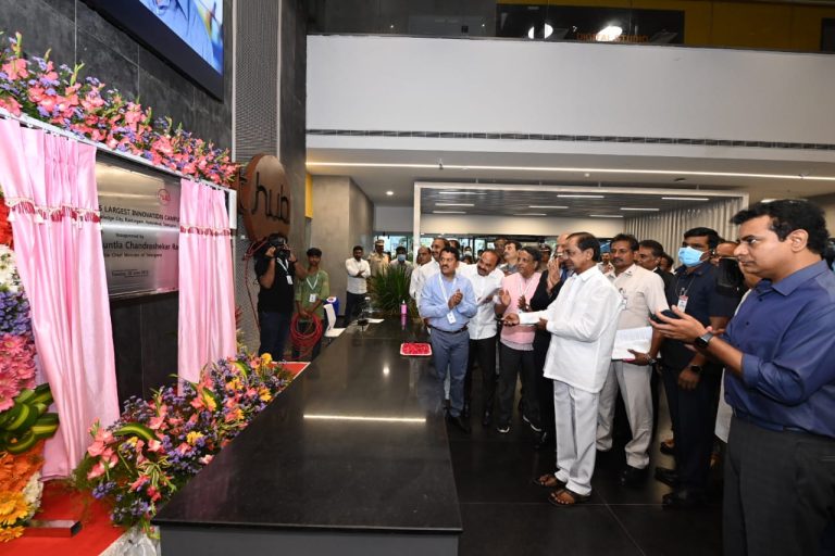 CM Sri K. Chandrashekar Rao inaugurated T-Hub Phase 2 facility in Hyderabad and addressed the distinguished gathering.