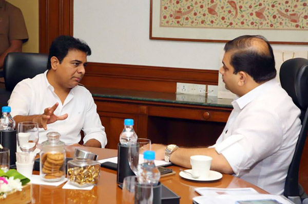 Goa It Minister Called On Minister Kt Rama Rao 05 07 2017