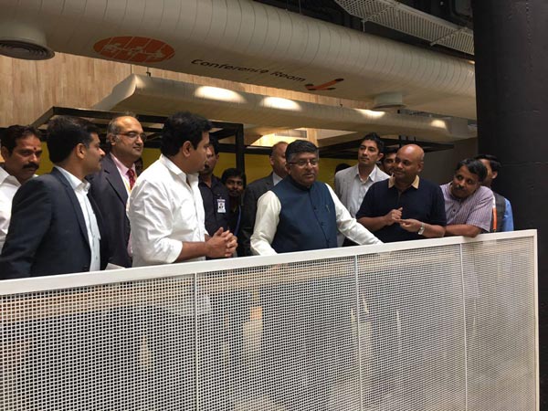 Hon'ble Union Minister Sri Ravishankar Prasad visits T-Hub