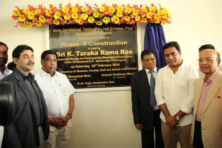 Minister lays foundation stone for II Phase of BITS building