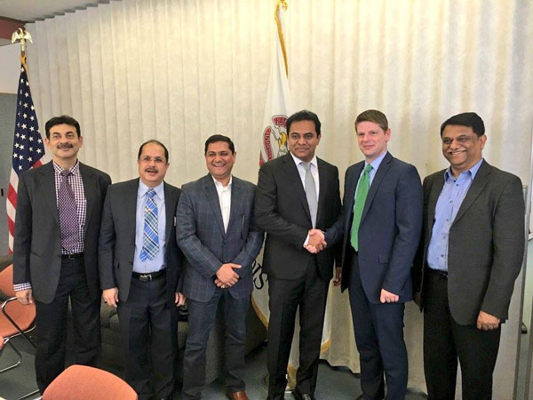 Minister KTR meets Governors of Illinois, Indiana on first day of US trip