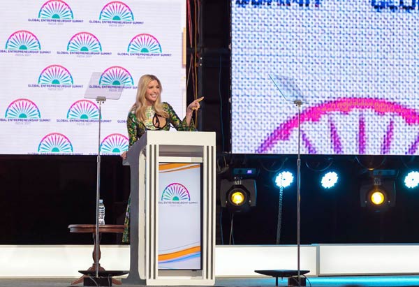 Ivanka Trump addressing in GES 2017