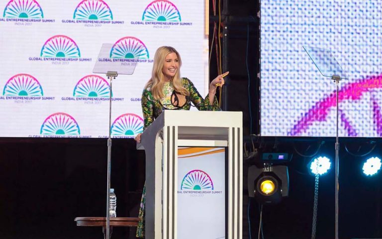 Prime Minister Narendra Modi addressin in GES 2017
