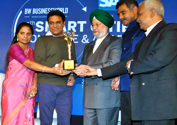 KT Rama Rao receives ‘Leader of the Year’ award
