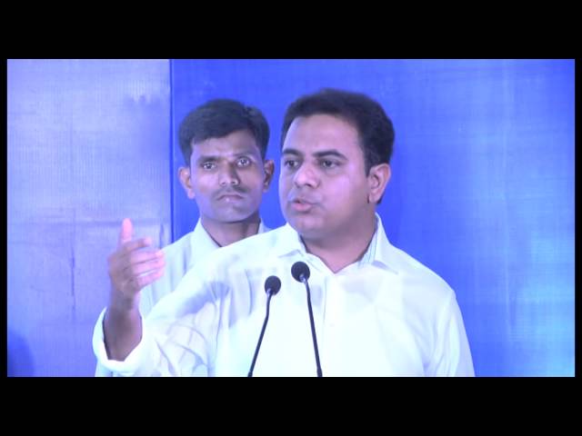 IT Minister KT Rama Rao speaking at the Interactive Session with the ICT Industry