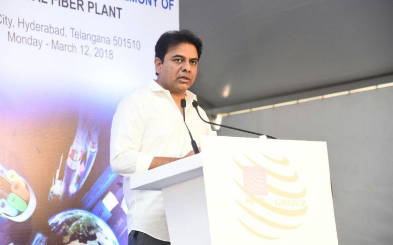 Ministers Sri KTR, Sri Patnam Mahendar Reddy laid foundation for Himachal Futuristic Communication Ltd Optical Fiber Plant at E-City, Hyderabad