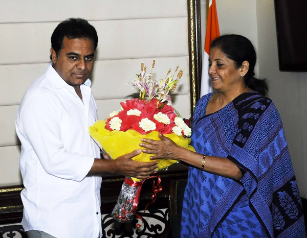 Minister KTR calls on Union Ministers in New Delhi
