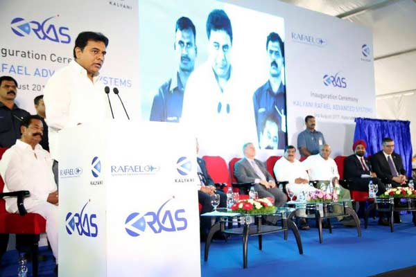 Ministers KT Rama Rao and Mahendar Reddy inaugurated Kalyani Rafael Advanced Systems