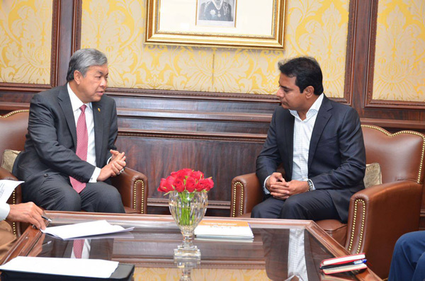 Minister KT Rama Rao meeting with Deputy Prime Minister of Malaysia Dr. Ahmad Zahid Hamidi