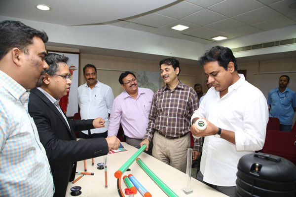 Minister KT Rama Rao conducted a review on Fiber Grid with IT Dept
