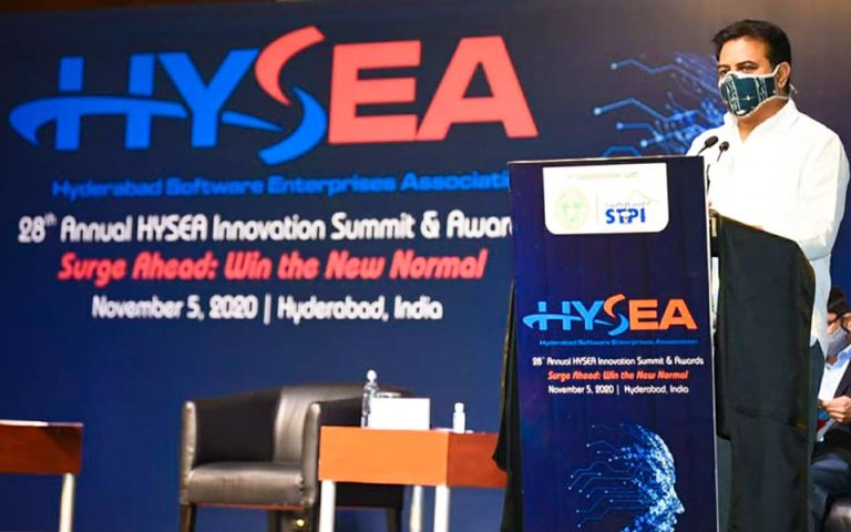 IT and Industries Minister Sri KTR presented the awards and addressed the industry leaders at the 28th HYSEA Annual Innovation Summit 2020.