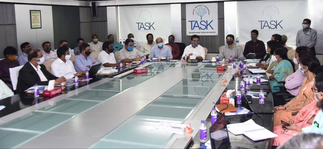 Minister KTR held a review meeting with IT Department officials