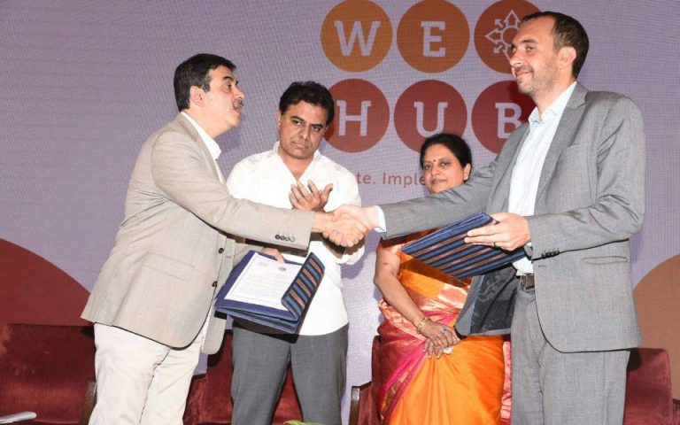 MoU signing ceremony at WE-HUB launch
