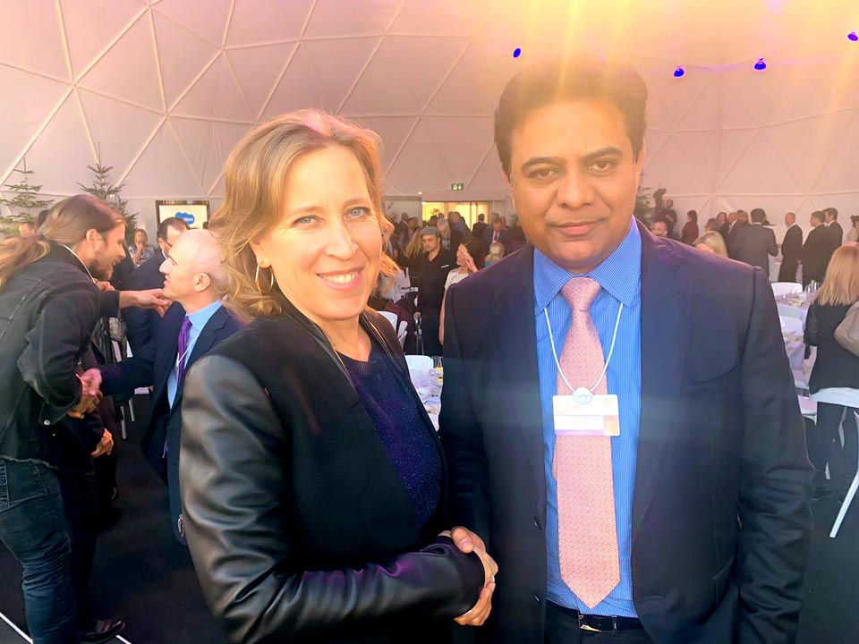 Minister KTR met CEO of YouTube Susan Wojcicki