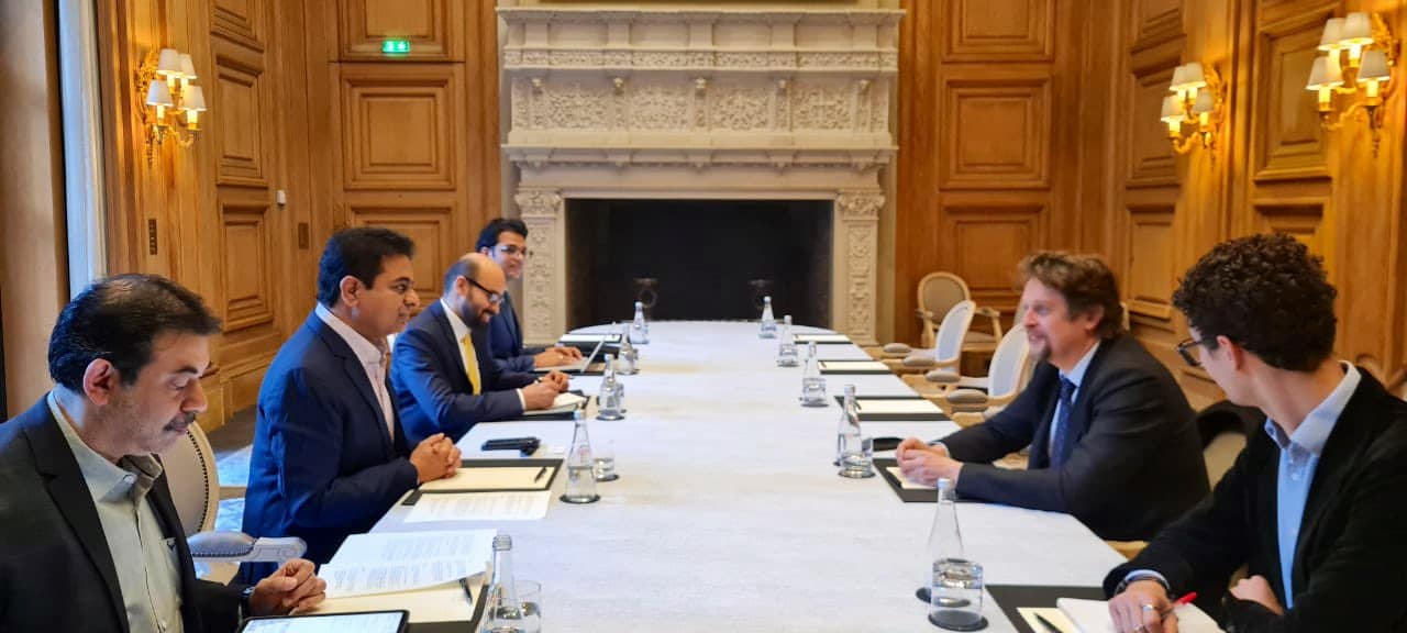 Minister KTR met France Ambassador of Digital Affairs H. E. Henri Verdier in Paris