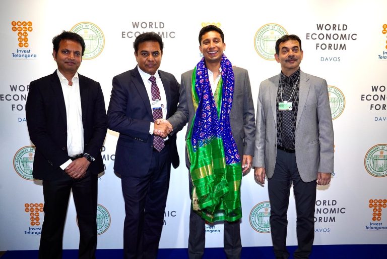 Minister KTR shared his thoughts on ‘AI on the Street: Managing Trust in the Public Square’ at a panel discussion at World Economic Forum in Davos.
