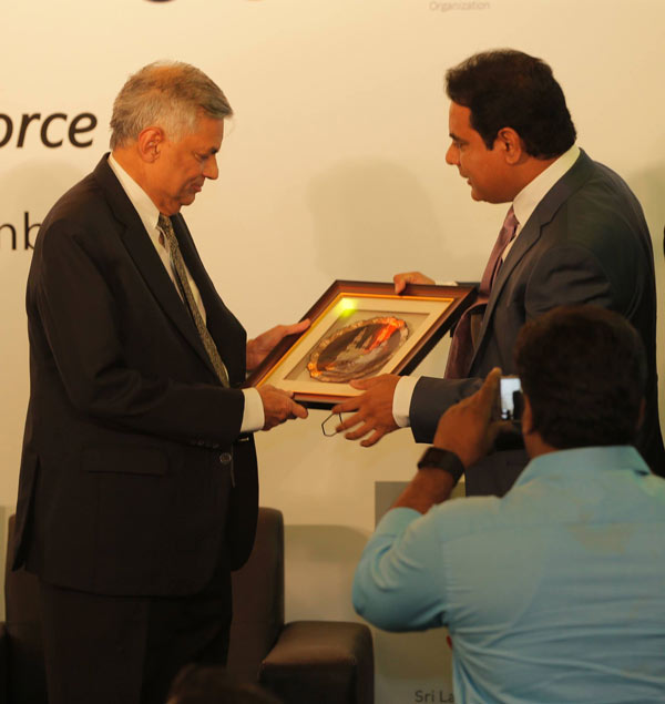 Minister KT Rama Rao meets Sri Lanka Prime Minister