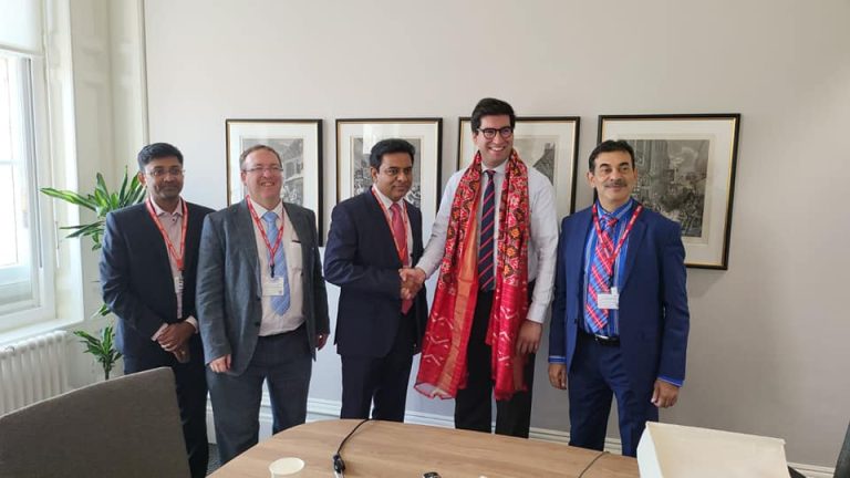 Telangana Delegation led by Minister KTR held a meeting with a delegation from West Midlands India Partnership in London