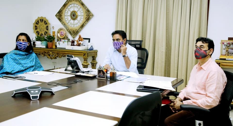 Minister Ktr Virtually Participated In The Launch Of Collaboration Between I Hub And We Hub 01