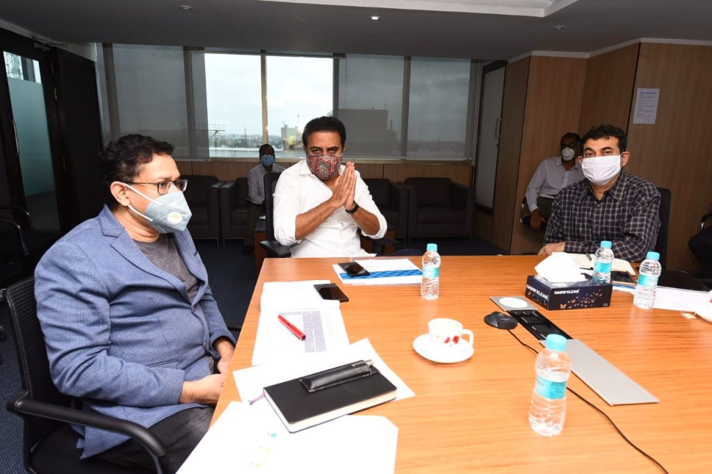 Minister For It Industries And Maud Kt Rama Rao Reviewed The Progress Of T Fiber Project 16 06 2020