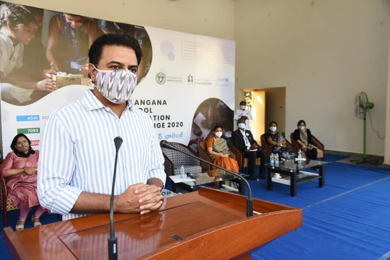 Ministers Sri KTR & Smt Sabitha Indra Reddy inaugurated the Telangana School Innovation Challenge 2020 Grand Finale.