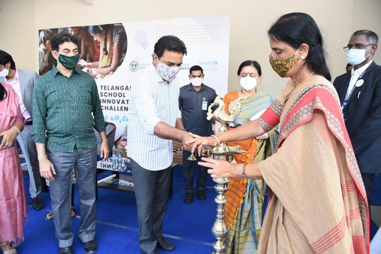 Ministers Sri KTR & Smt Sabitha Indra Reddy inaugurated the Telangana School Innovation Challenge 2020 Grand Finale.