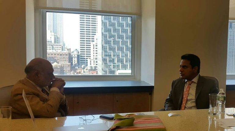 IT Minister KT Rama Rao met Mr John B. Veihmeyer, Chairman, KPMG International at New York.