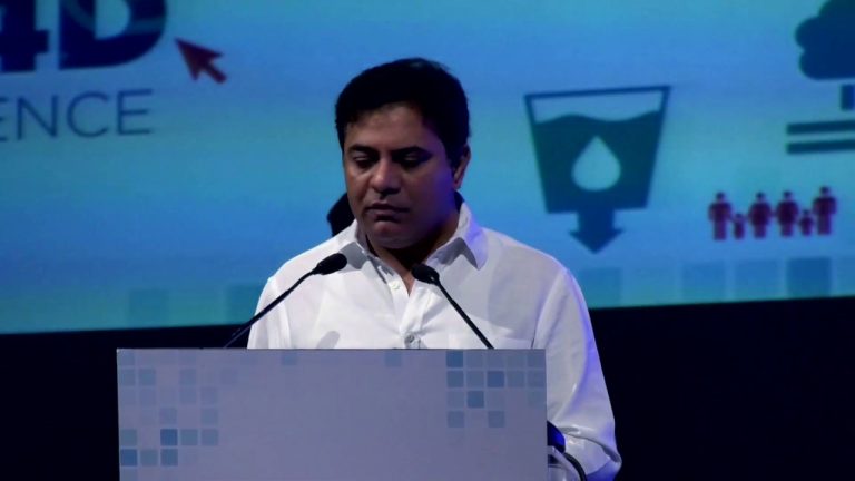 Minister KT Rama Rao addressed the inaugural session of ICT4D Conference at Hyderabad