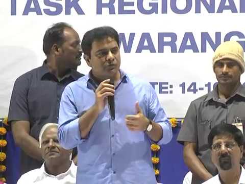 Minister KTR addressed the students at NIT Warangal after Inauguration of TASK regional centre