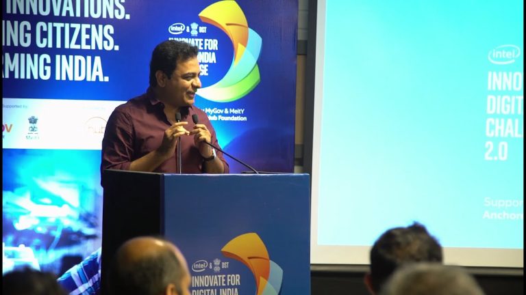 Minister KTR's speech at 'Innovate for Digital India Challenge' launch event.