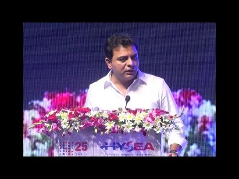 Minister KTR addressing the Silver Jubilee event of HYSEA