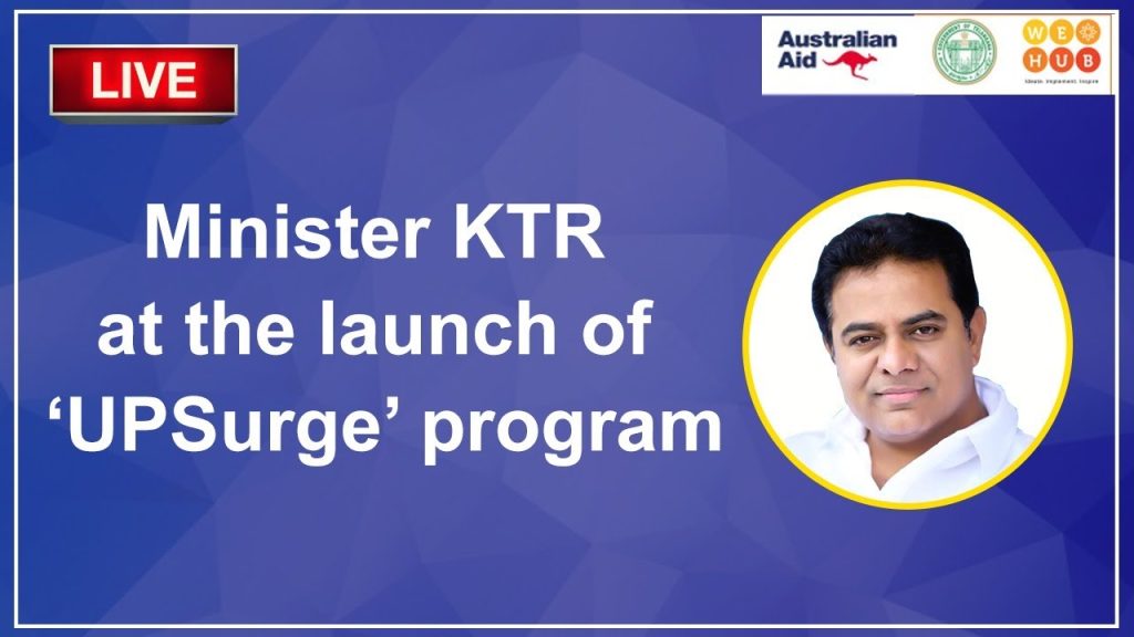 Minister KTR at the launch of ‘UPSurge’ program